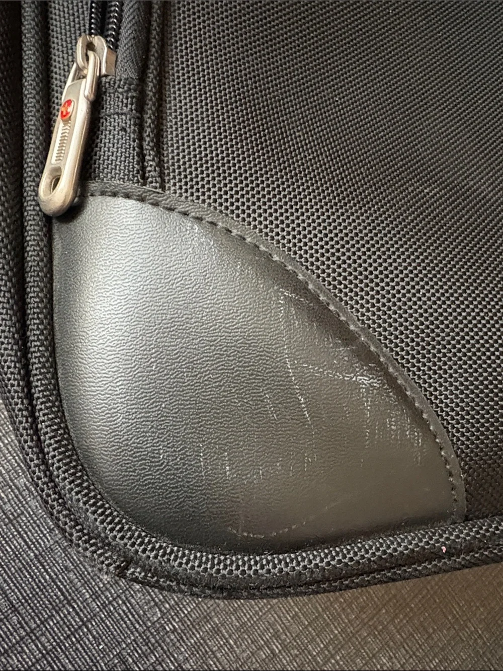 SwissGear Black Laptop Bag with Red Logo Accent